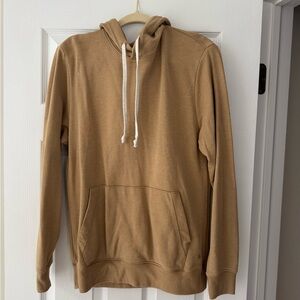 Alternative Tan Hoodie with White Drawstrings